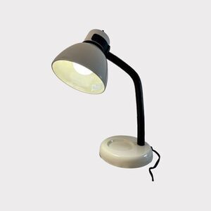 VINTAGE Gooseneck metal and plastic desk lamp || Vintage adjustable neck lamp